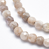 Electroplate Natural Sunstone Beads Strands G-K256-17-4mm-3