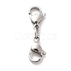 304 Stainless Steel Double Lobster Claw Clasps STAS-E178-01B-P-1