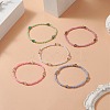 Glass Seed Bead Beaded Bracelets for Women BJEW-JB09287-5