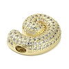 Rack Plating Brass Micro Pave Clear Cubic Zirconia Pendants KK-R163-05G-G-2