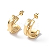 Ion Plating(IP) 304 Stainless Steel Criss Cross Stud Earrings for Women EJEW-G335-07G-1