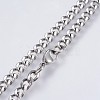 Men's 304 Stainless Steel Curb Chain Necklaces NJEW-P218-08P-2