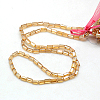 Electroplate Glass Beads Strands EGLA-F006-B02-3
