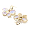 Brass Micro Pave Cubic Zirconia Stud Earrings EJEW-Q800-41G-2