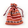 Ethnic Style Cloth Packing Pouches Drawstring Bags ABAG-R006-10x14-01H-3