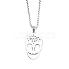 201 Stainless Steel Pendant Necklaces for Man NJEW-Q336-04A-P-1
