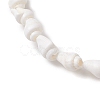 Natural Trumpet Shell Beads Stretch Bracelets BJEW-JB110104-3