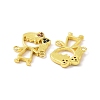 Real 18K Gold Plated Brass Micro Pave Cubic Zirconia Connector Charms KK-L209-058G-01-2