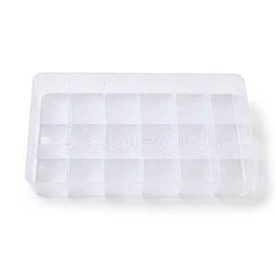 18 Grids Transparent Plastic Jewelry Trays CON-K002-02B-1