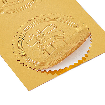 Self Adhesive Gold Foil Embossed Stickers DIY-WH0211-073-1