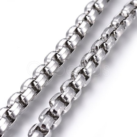 304 Stainless Steel Box Chains STAS-P219-20-1
