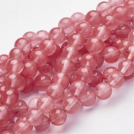 Cherry Quartz Glass Beads Strands Z0ND1013-1