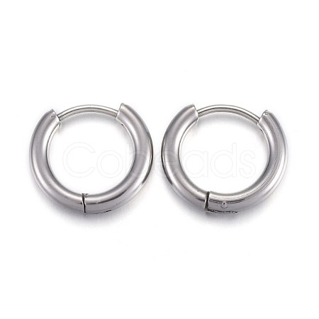 304 Stainless Steel Huggie Hoop Earrings EJEW-L205-02H-P-1