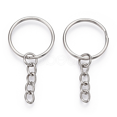 Iron Split Key Rings with Chain FIND-B028-19P-1