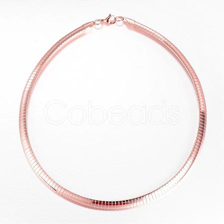 304 Stainless Steel Necklaces NJEW-D274-04RG-1