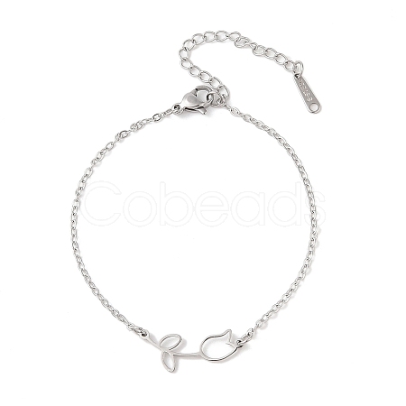 304 Stainless Steel Bracelets BJEW-Q340-02P-1
