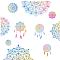 PVC Wall Stickers, Wall Decoration, Flower Pattern, 900x390mm