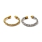 304 Stainless Steel Popcorn Chain Open Cuff Bangle, Torque Bangle for Women, Mixed Color, Inner Diameter: 2 inch(5cm)