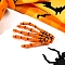 Plastic Alligator Hair Clips, Halloween Hairpin Scary Ghost Claw Skull, Orange, 70x45x25mm