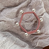 Hexagon Cloth Elastic Hair Accessories OHAR-PW0007-52E-1