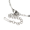 304 Stainless Steel Dapped Chain Necklace for Men Women NJEW-E076-02P-3