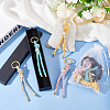 Polyester Cord First Communion Christening Keychain with Alloy Enamel Cross for Baptism Favors Gift KEYC-AB00031-4