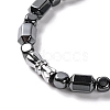 Faceted Column & Cube Synthetic Non-magnetic Hematite Beaded Necklaces NJEW-Q341-06-3