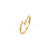 Golden Stainless Steel Cuff Ring MM8912-7-1