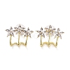 Crystal Rhinestone Triple Trees Stud Earrings EJEW-C006-05-1