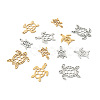 PandaHall Jewelry 16Pcs 8 Style 201 Stainless Steel Filigree Joiners Links & Pendants STAS-PJ0001-37-2