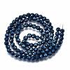 Electroplate Non-magnetic Synthetic Hematite Beads Strands G-T114-60B-04-2