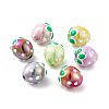 UV Plating Rainbow Iridescent Acrylic Beads PACR-C009-01-1