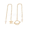 Star & Planet Asymmetrical Earrings Dangle Stud Earrings EJEW-A067-07G-2