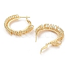Brass Hoop Earrings EJEW-K264-04G-2