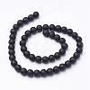 Synthetic Black Stone Beads Strands G508-6-2