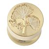 Golden Tone Round Wax Seal Brass Stamp Heads AJEW-M040-01G-B-2