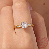 Clear Cubic Zirconia Diamond Finger Ring MS4914-3-2