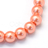 Baking Painted Pearlized Glass Pearl Round Beads Strands X-HY-Q330-8mm-77-2