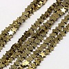 Electroplate Non-magnetic Synthetic Hematite Beads Strands G-J173-4x4mm-M-2