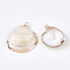 Electroplate Sea Shell Pendants SSHEL-T009-01-2