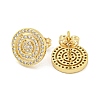 Brass Micro Pave Cubic Zirconia Ear Studs EJEW-P261-35G-2