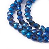 Electroplate Glass Beads Strands EGLA-F143-FR02-3