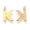 Brass Enamel Pendants KK-R139-02K-2