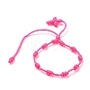 Polyester Braided Knot and Cross Cord Bracelet BJEW-A099-04-2