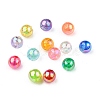AB Color Round Transparent Acrylic Spacer Beads Mix X-PL732M-2