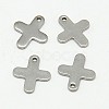 304 Stainless Steel Tiny Cross Charms STAS-K002-15A-1