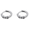 304 Stainless Steel Hoop Earrings Findings STAS-N092-190-1