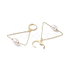 Large Triangle Wire Dangle Hoop Earrings EJEW-JE04724-03-3