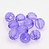 Faceted Round Transparent Acrylic Beads TACR-P053-26mm-25Q-1