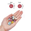 120Pcs 12 Colors Golden Plated Alloy Charms ENAM-SZ0001-64G-2